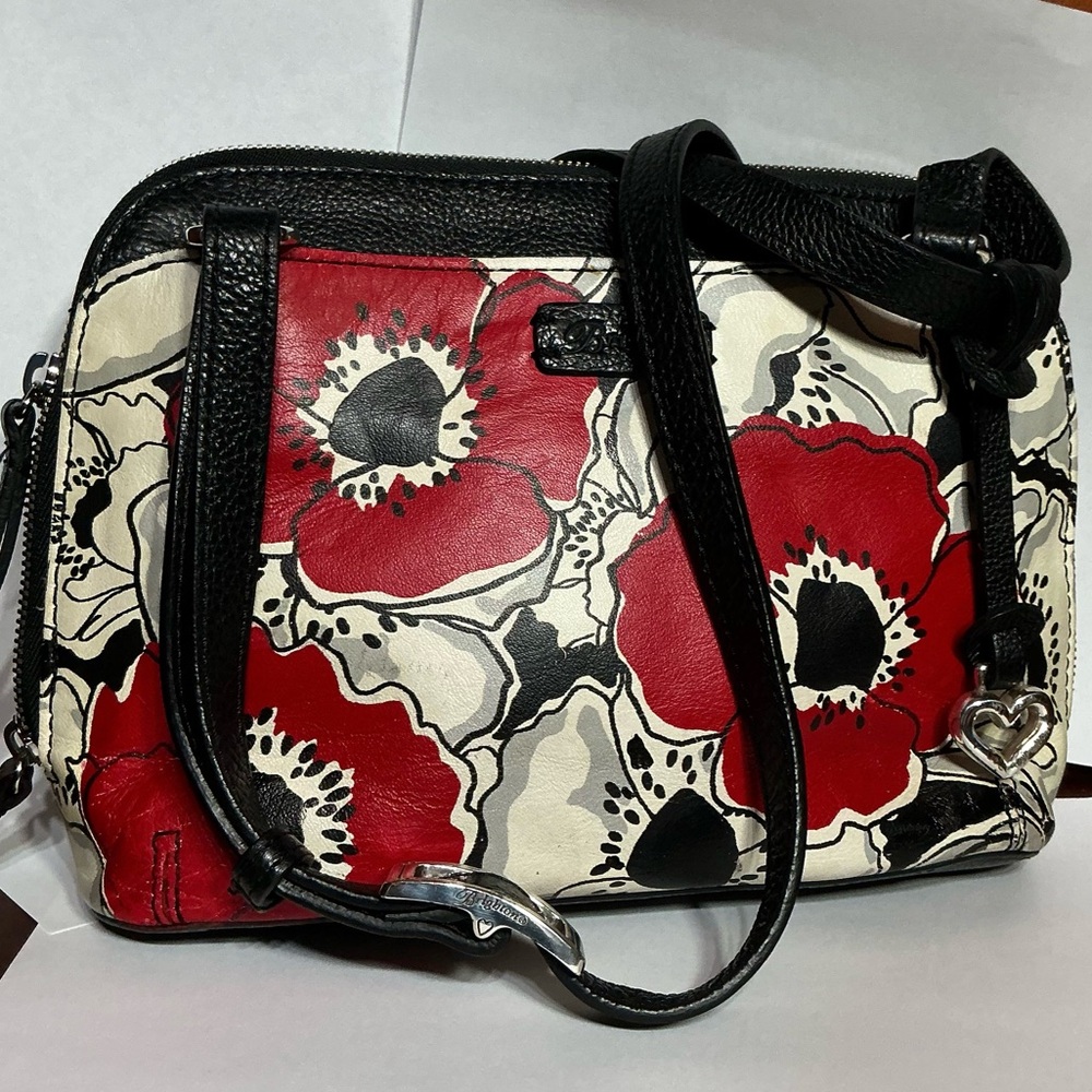Floral Brighton Crossbody Leather Bag